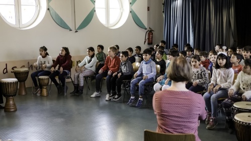 "Integration durch Musik und Sprache" an der Ganztagsgrundschule Kirchberg (Fotos: Jean M. Laffitau)
