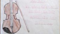 Zeichnung Violine von Noémi, 8 Jahre